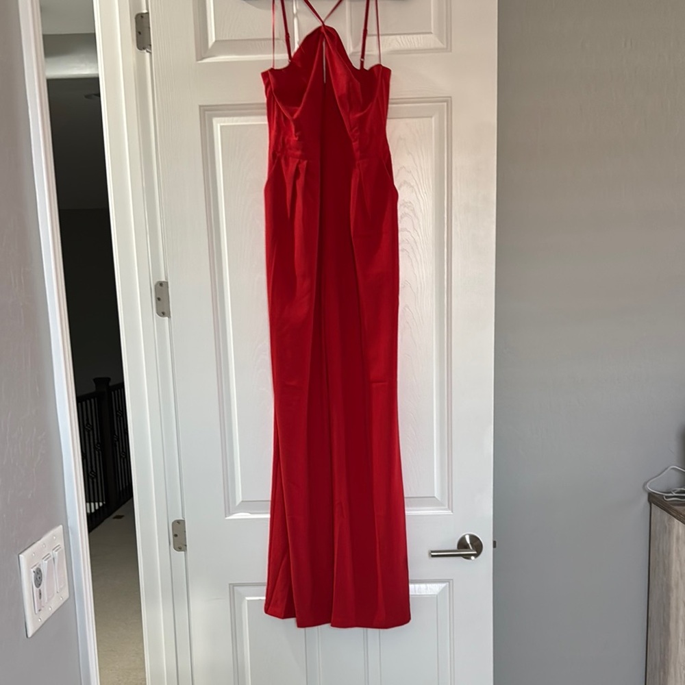 Vici / Sugarlips Elegant Red Evening Pantsuit Jumper